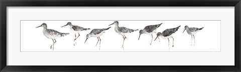 Framed Sandpipers Panel Gray Print