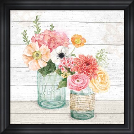 Framed Pastel Flower Market XIII Print