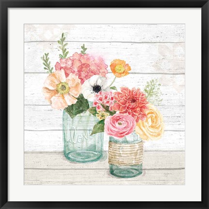 Framed Pastel Flower Market XIII Print