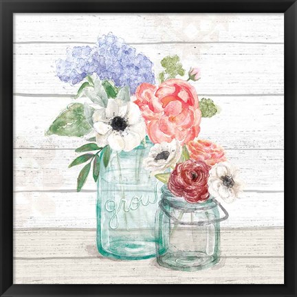 Framed Pastel Flower Market XII Print