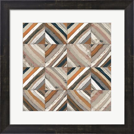 Framed Center II Abstract Warm Print