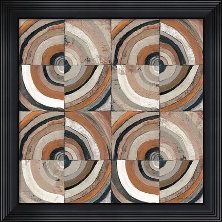 Framed Center I Abstract Warm Print