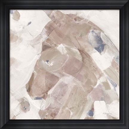Framed Kaleidoscope Horse II Neutral Navy Print