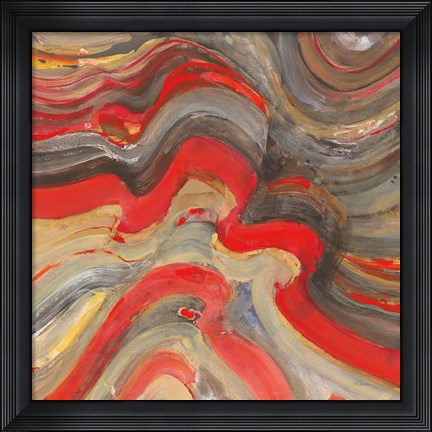 Framed Floating Lava Red Print