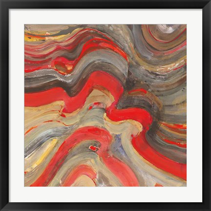 Framed Floating Lava Red Print