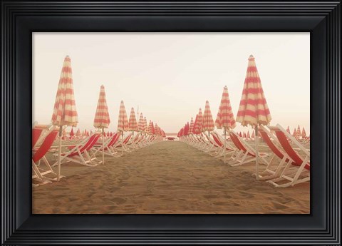 Framed At the Beach I Print