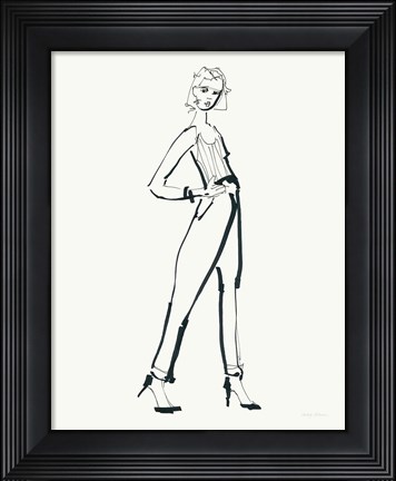 Framed About Town III MB Print