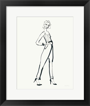 Framed About Town III MB Print