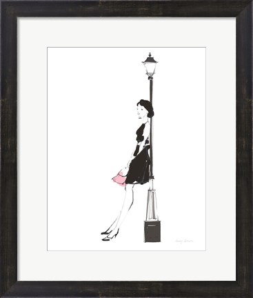 Framed French Chic III Pink on White No Words Print