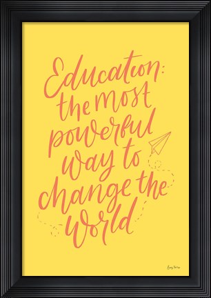 Framed Teachers II Yellow Print