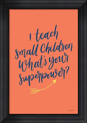 Framed Teachers I Orange Print