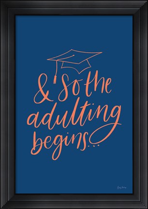 Framed Graduation IV Blue Print