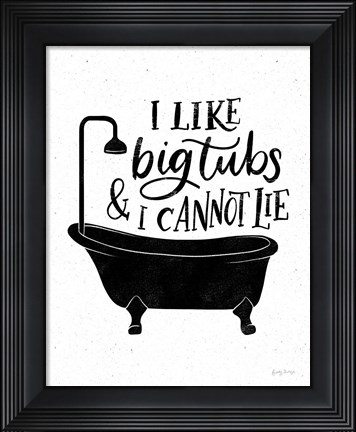Framed Bathroom Puns II Black Print