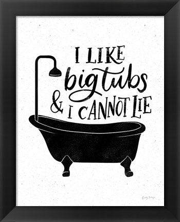 Framed Bathroom Puns II Black Print