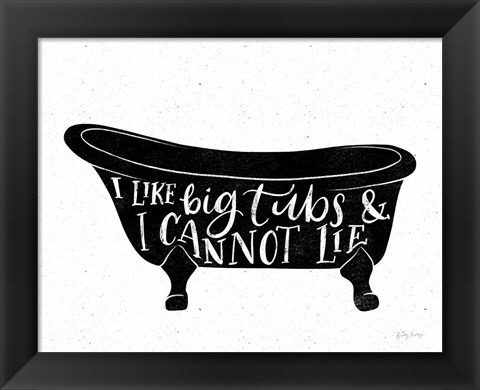 Framed Bathroom Puns I Black Print