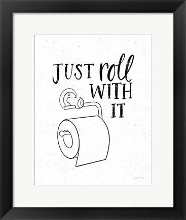 Framed Bathroom Puns V Print