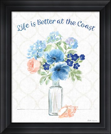 Framed Coastline Botanical VIII Print