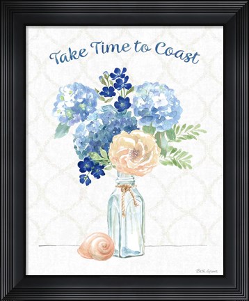 Framed Coastline Botanical V Print