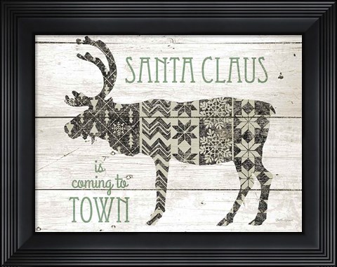 Framed Nordic Holiday IV Neutral Print