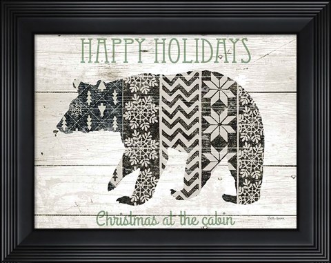 Framed Nordic Holiday II Neutral Print