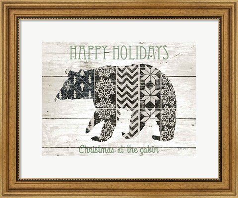 Framed Nordic Holiday II Neutral Print