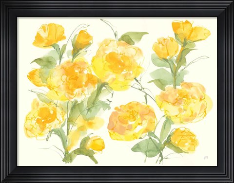 Framed Sunshine Peonies Print