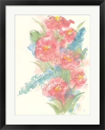 Framed Peony Bouquet I Print