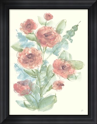 Framed Camellia Bouquet II Print