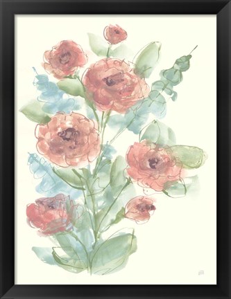 Framed Camellia Bouquet II Print