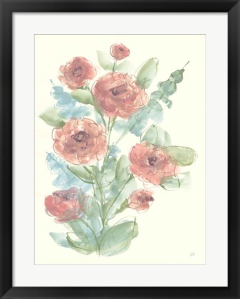 Framed Camellia Bouquet II Print