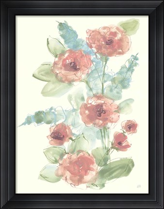 Framed Camellia Bouquet I Print