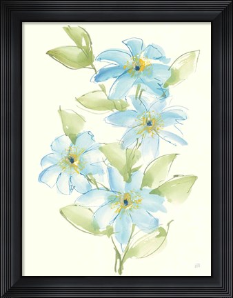 Framed Clematis Bouquet II Print