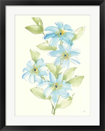 Framed Clematis Bouquet II Print