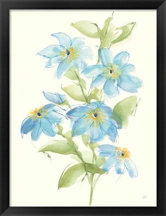 Framed Clematis Bouquet I Print