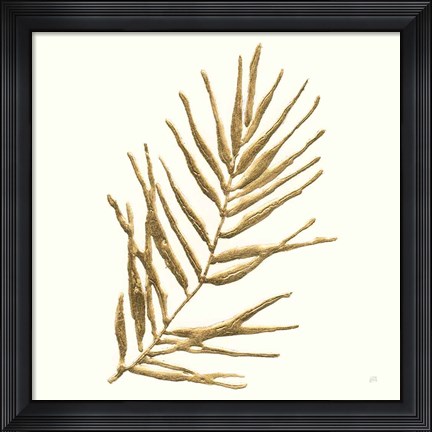 Framed Gilded Palm I Print