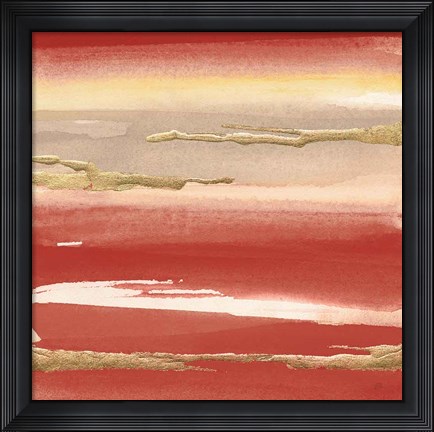 Framed Gilded Red III Print