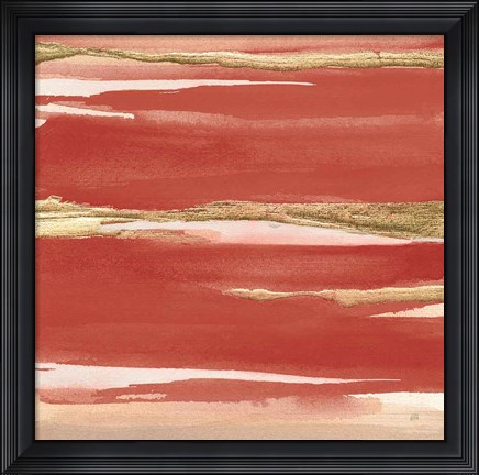 Framed Gilded Red I Print