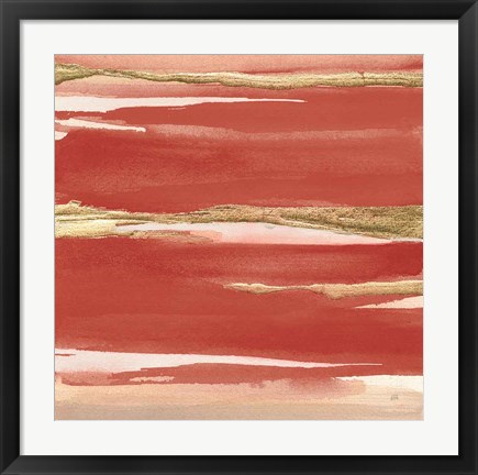 Framed Gilded Red I Print