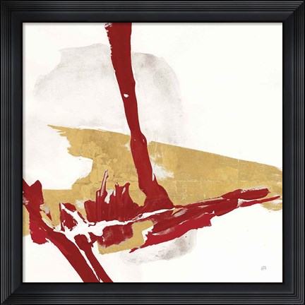 Framed Red Gold IV Print