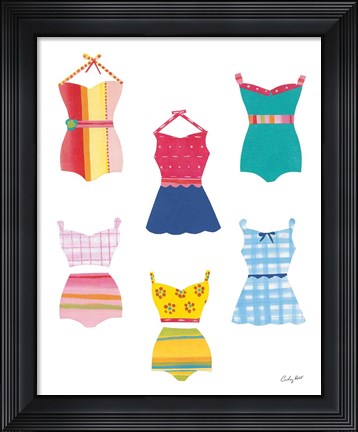 Framed Sea Sand Sun V Print