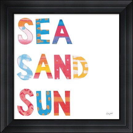 Framed Sea Sand Sun IV Print