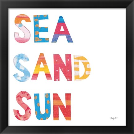 Framed Sea Sand Sun IV Print