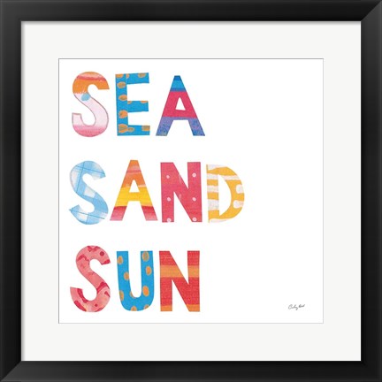 Framed Sea Sand Sun IV Print