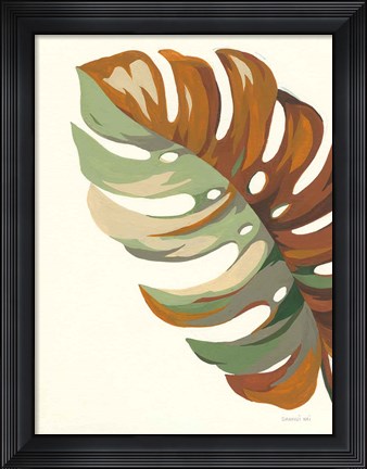 Framed Retro Big Leaf III Print