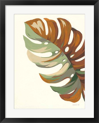 Framed Retro Big Leaf III Print