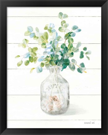 Framed Beach Flowers IV Vase Print