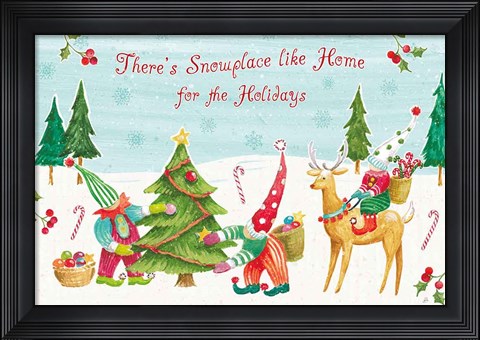 Framed Elf Factory I Print