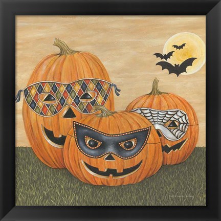 Framed Funny Pumpkins Print