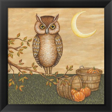 Framed Halloween Owl Print