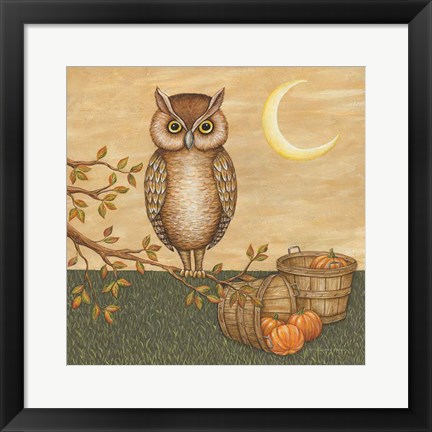 Framed Halloween Owl Print